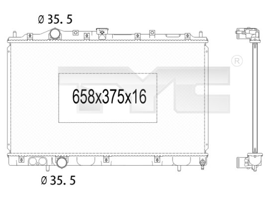 Radiateur TYC 723-1009