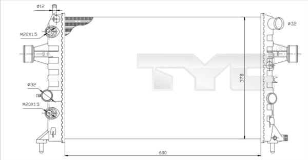 Radiateur TYC 725-0006