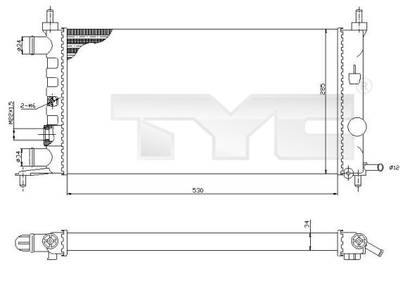 Radiateur TYC 725-0025-R