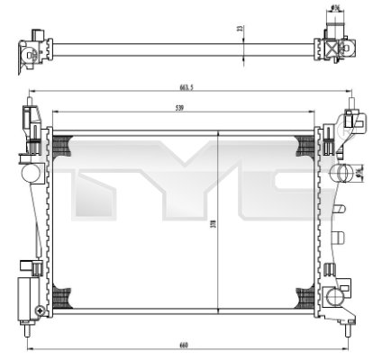 Radiateur TYC 725-0035