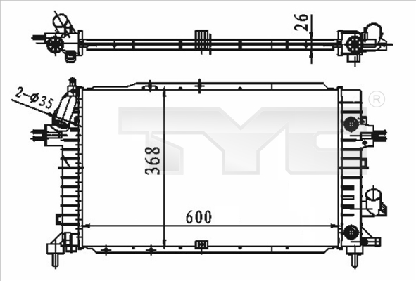 Radiateur TYC 725-0046
