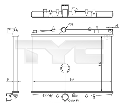 Radiateur TYC 726-0018-R