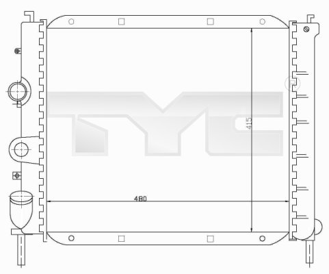 Radiateur TYC 728-0008-R