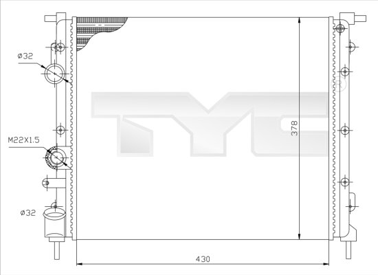 Radiateur TYC 728-0026