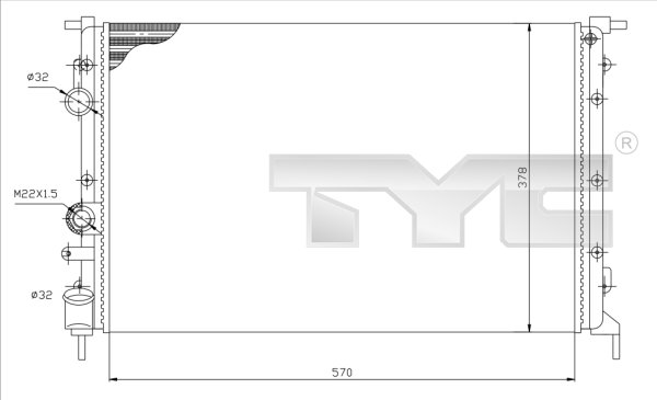 Radiateur TYC 728-0027