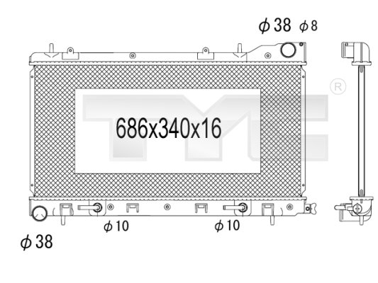 Radiateur TYC 734-1004