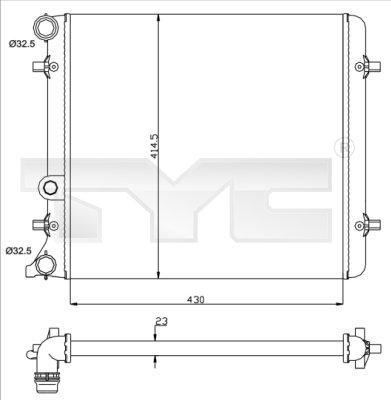 Radiateur TYC 737-0010