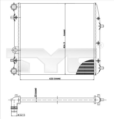 Radiateur TYC 737-0013