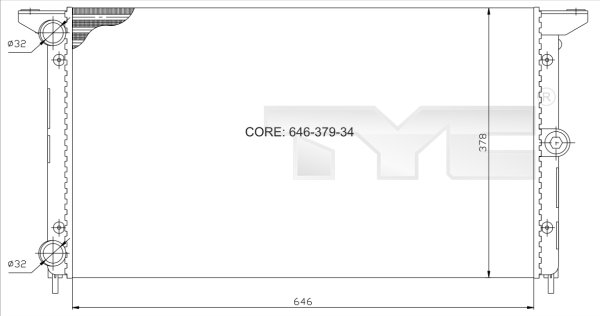 Radiateur TYC 737-0014