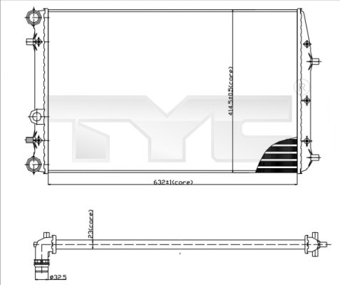 Radiateur TYC 737-0041