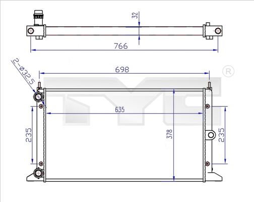 Radiateur TYC 737-0043-R