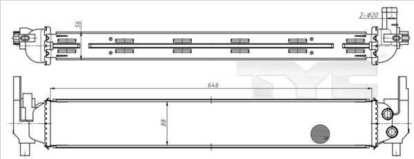 Radiateur TYC 737-0070