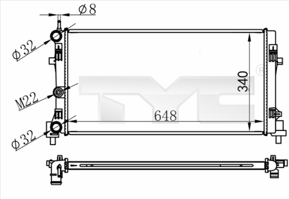 Radiateur TYC 737-0074