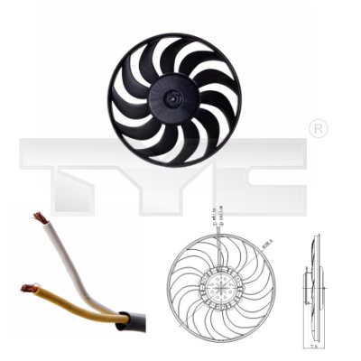 Ventilatorwiel-motorkoeling TYC 802-0052