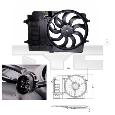 Ventilatorwiel-motorkoeling TYC 803-0001