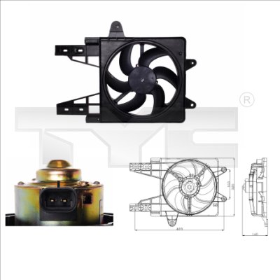 Ventilatorwiel-motorkoeling TYC 809-0013