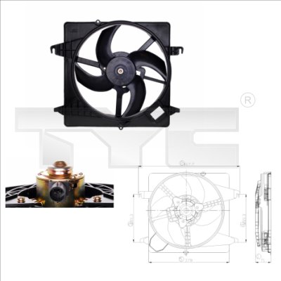 Ventilatorwiel-motorkoeling TYC 810-0013