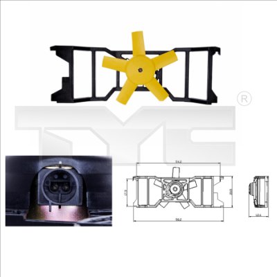 Ventilatorwiel-motorkoeling TYC 810-0021