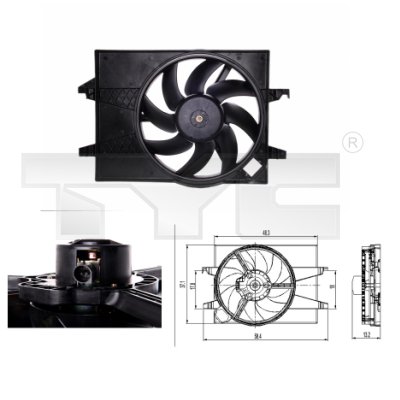 Ventilatorwiel-motorkoeling TYC 810-0026