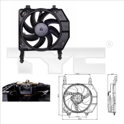 Ventilatorwiel-motorkoeling TYC 810-0029