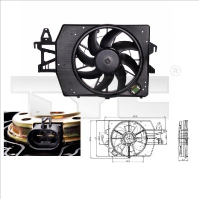 Ventilatorwiel-motorkoeling TYC 810-0034