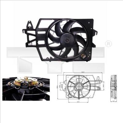 Ventilatorwiel-motorkoeling TYC 810-0038