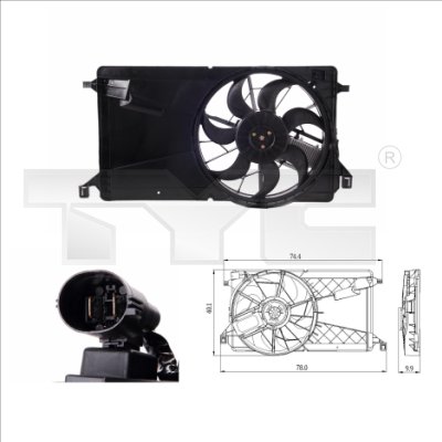Ventilatorwiel-motorkoeling TYC 820-0001