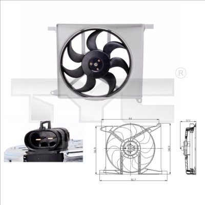 Ventilatorwiel-motorkoeling TYC 825-0003