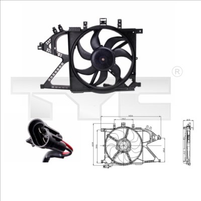 Ventilatorwiel-motorkoeling TYC 825-0008