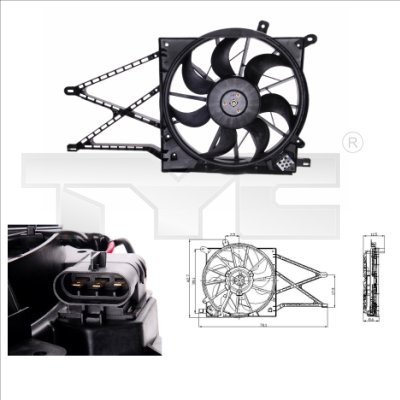 Ventilatorwiel-motorkoeling TYC 825-0011