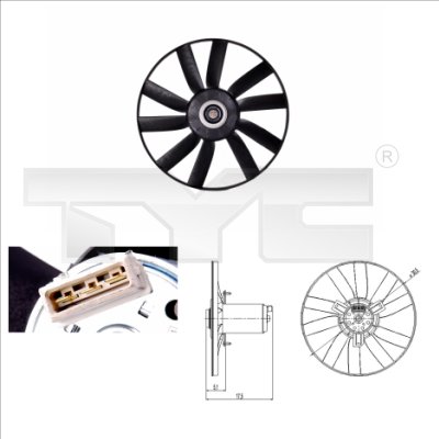 Ventilatorwiel-motorkoeling TYC 831-0002