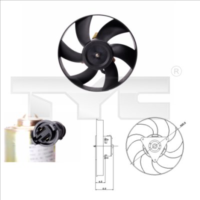 Ventilatorwiel-motorkoeling TYC 831-0005