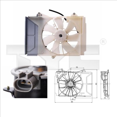 Ventilatorwiel-motorkoeling TYC 836-0015