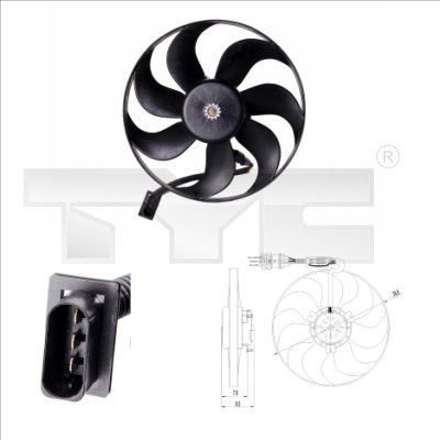 Ventilatorwiel-motorkoeling TYC 837-0002