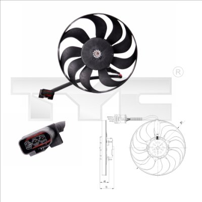 Ventilatorwiel-motorkoeling TYC 837-0005