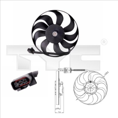 Ventilatorwiel-motorkoeling TYC 837-0006