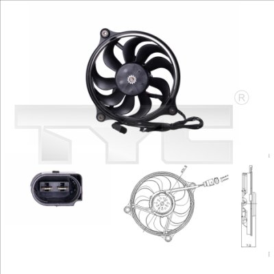 Ventilatorwiel-motorkoeling TYC 837-0017