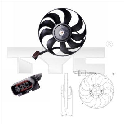 Ventilatorwiel-motorkoeling TYC 837-0022