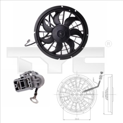 Ventilatorwiel-motorkoeling TYC 838-0001