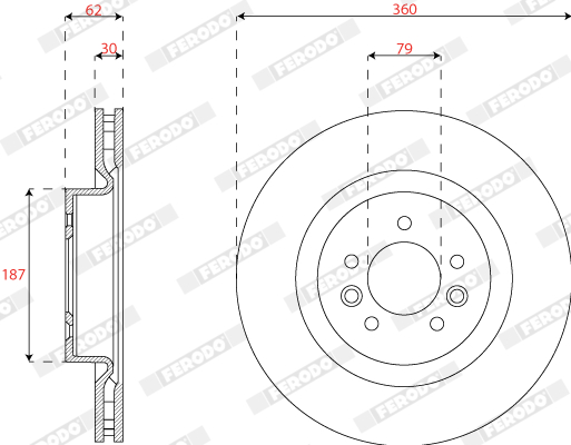 Ferodo Remschijven DDF2635C-1