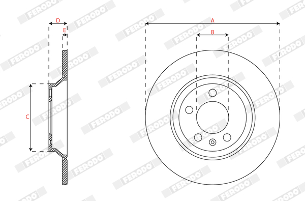 Ferodo Remschijven DDF2829C