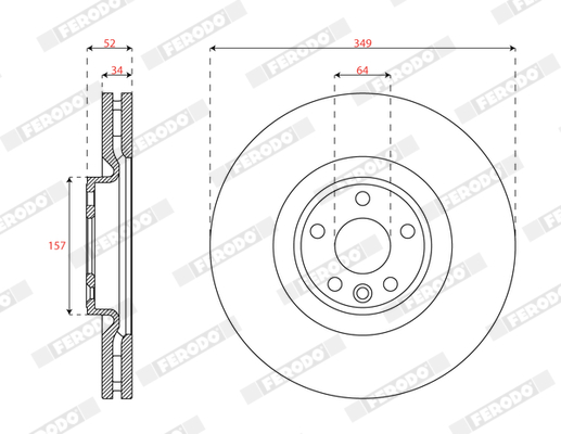 Ferodo Remschijven DDF3051C-1