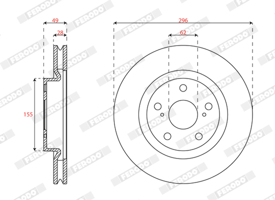 Ferodo Remschijven DDF3055C