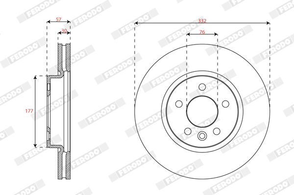 Ferodo Remschijven DDF3068C-1
