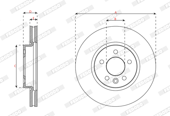 Ferodo Remschijven DDF3068C-1