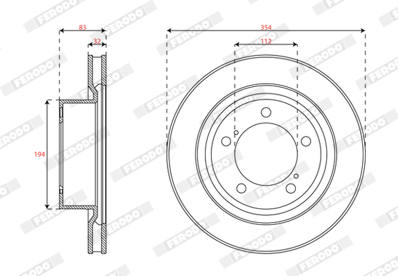 Ferodo Remschijven DDF3077C-1