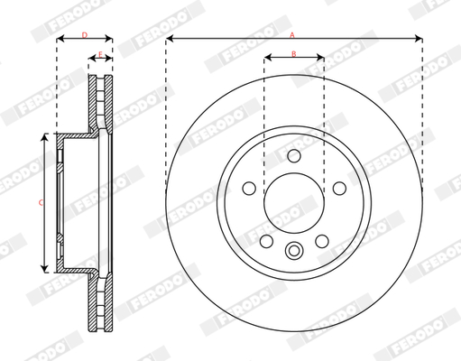 Ferodo Remschijven DDF3104C-1