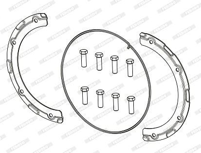 Rem montageset Ferodo FAC162