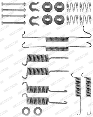 Rem montageset Ferodo FBA17