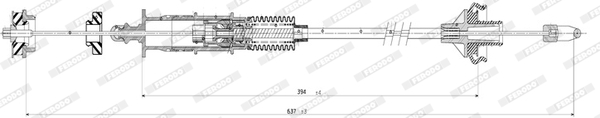 Ferodo Koppelingskabel FCC422745